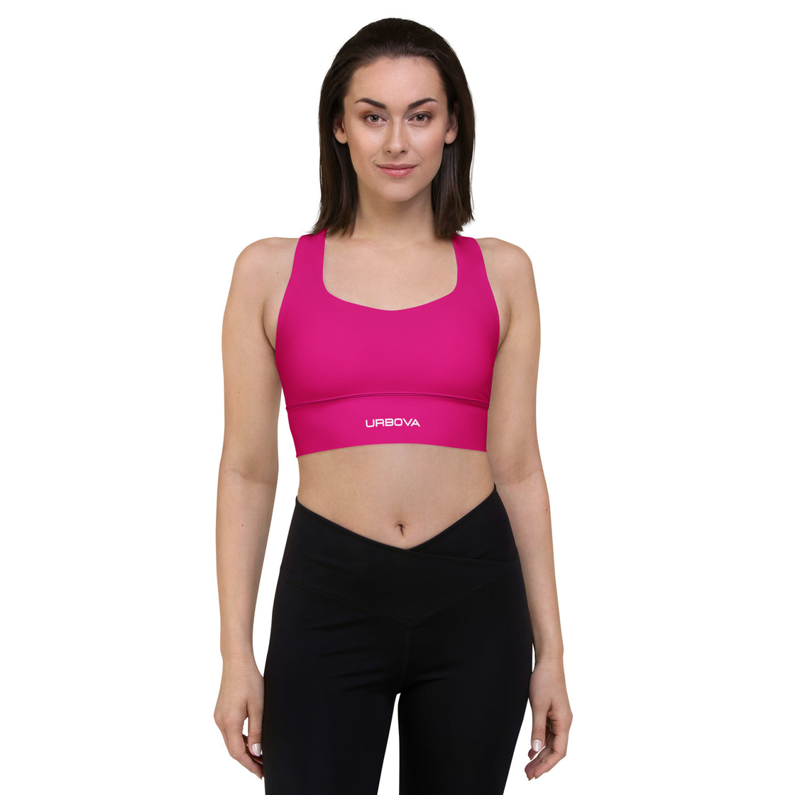 Pink Longline sports bra