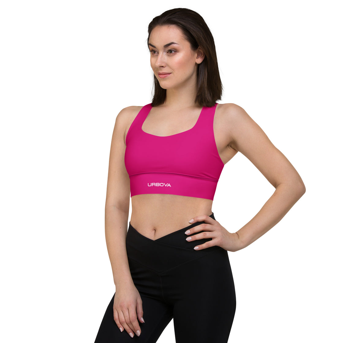 Pink Longline sports bra