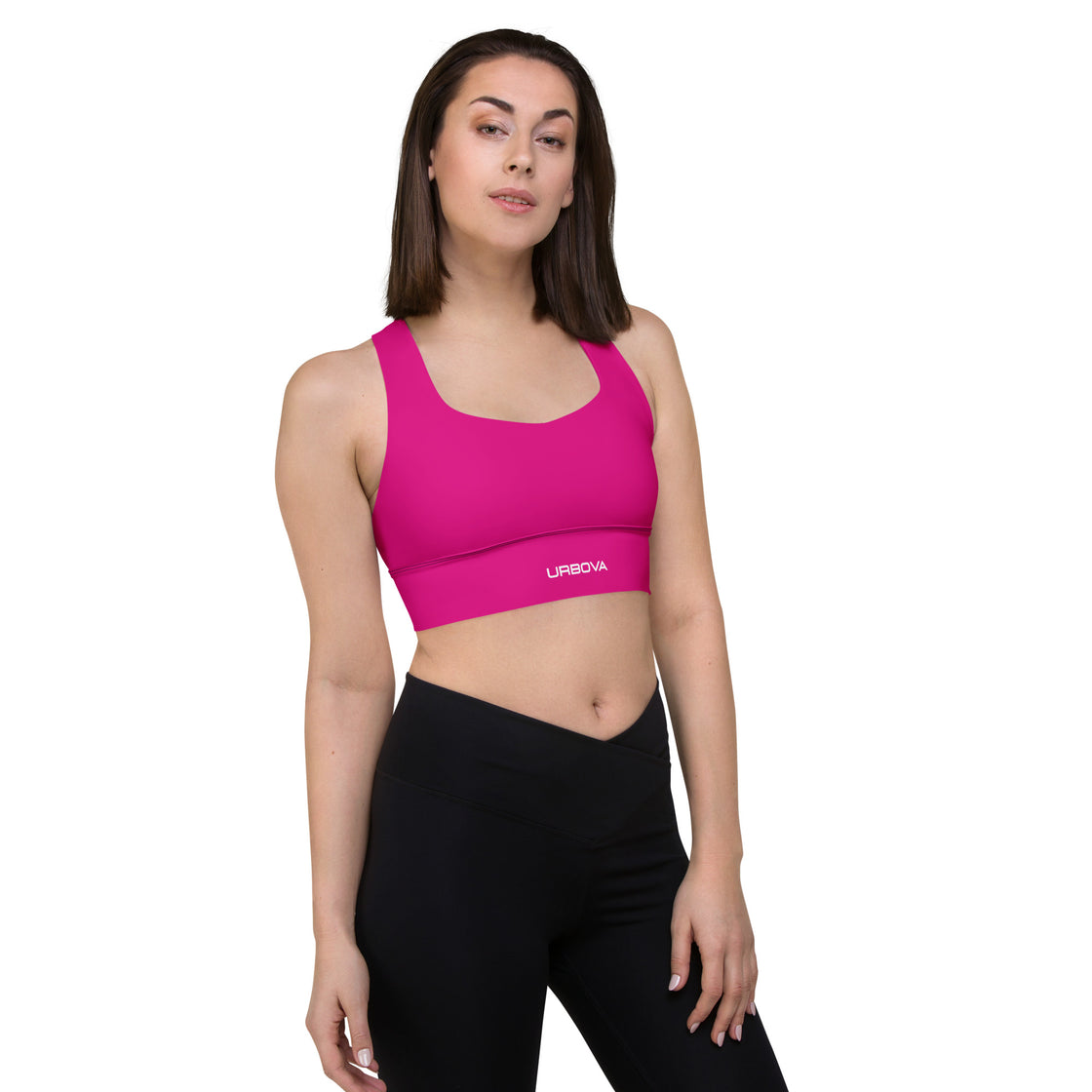 Pink Longline sports bra