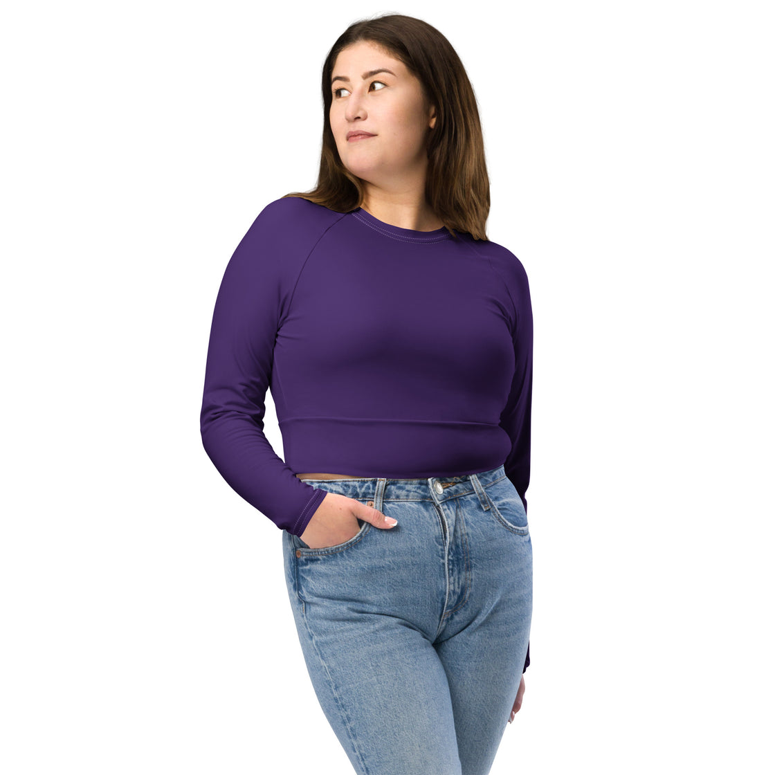 Women's long-sleeve crop top